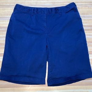 Lands End Bermuda Shorts Women’s Plus Size 18W Navy Blue
